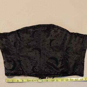 Plus Size Black Corset Moon And Stars Pattern Azrael's Accomplice Designs